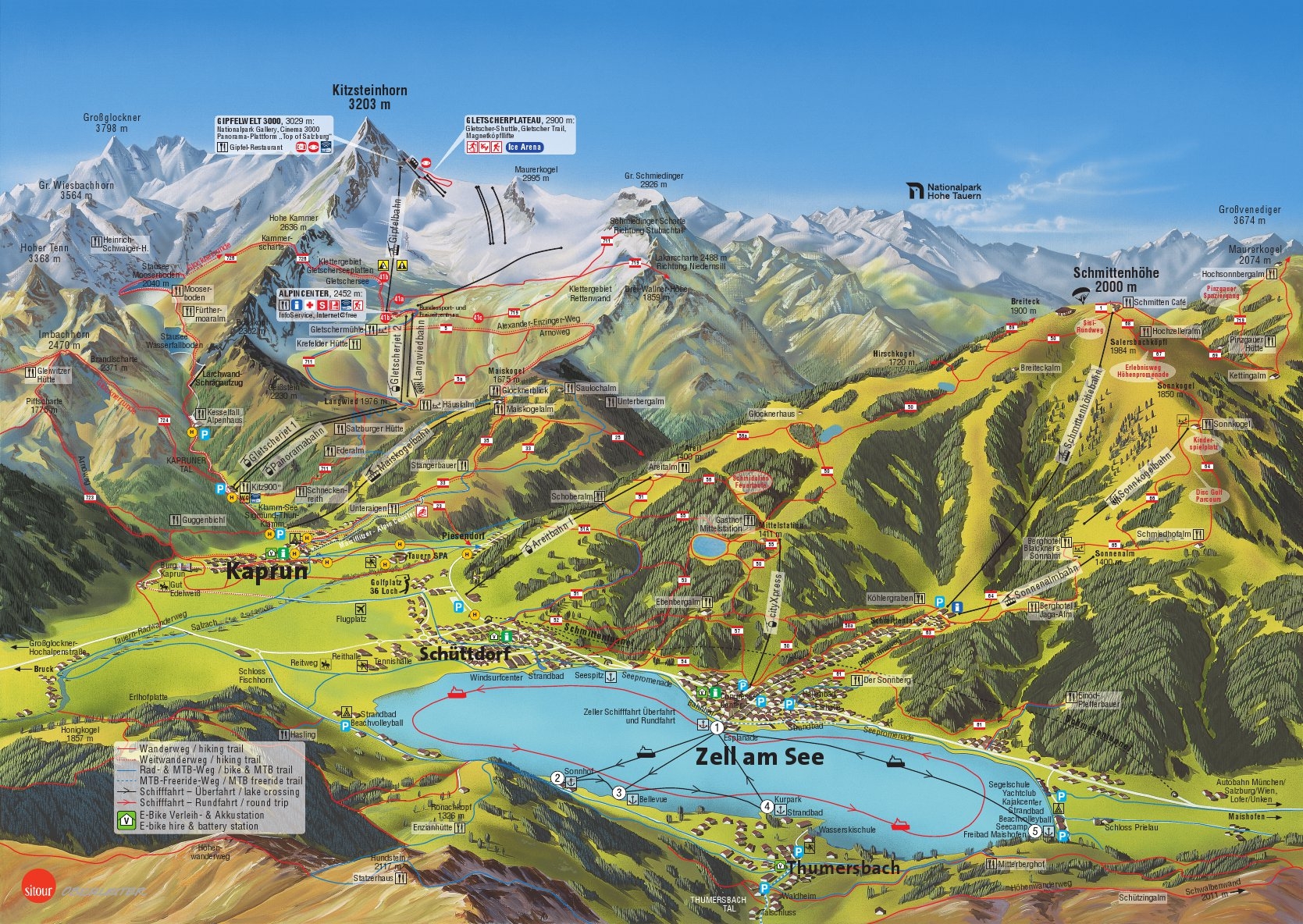 Zell am See - resort map