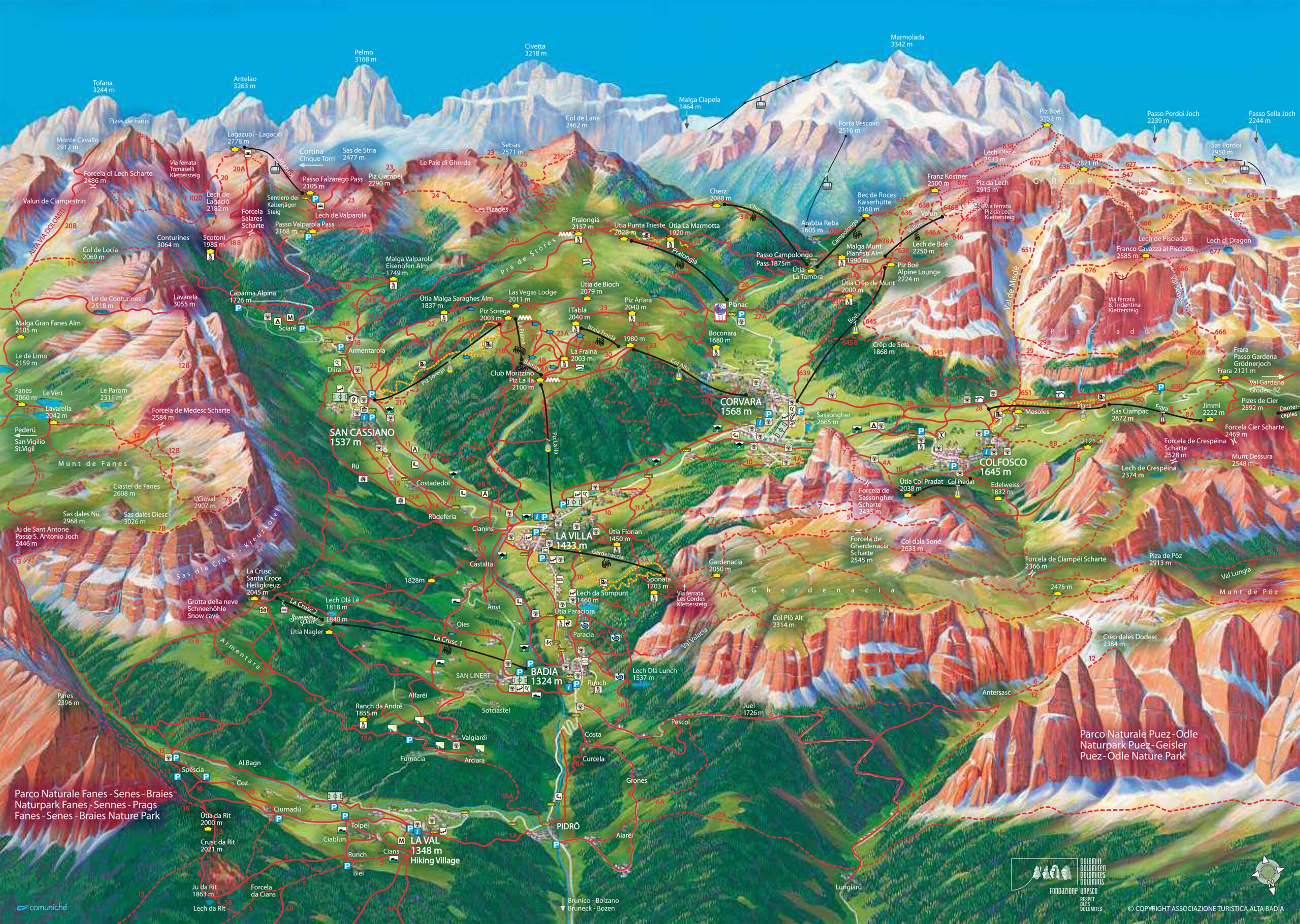 Alta Badia  - resort map