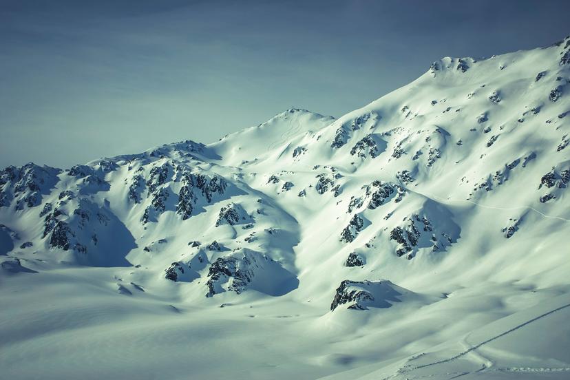 Snowy landscape view of Hochfugen ski resort in winter